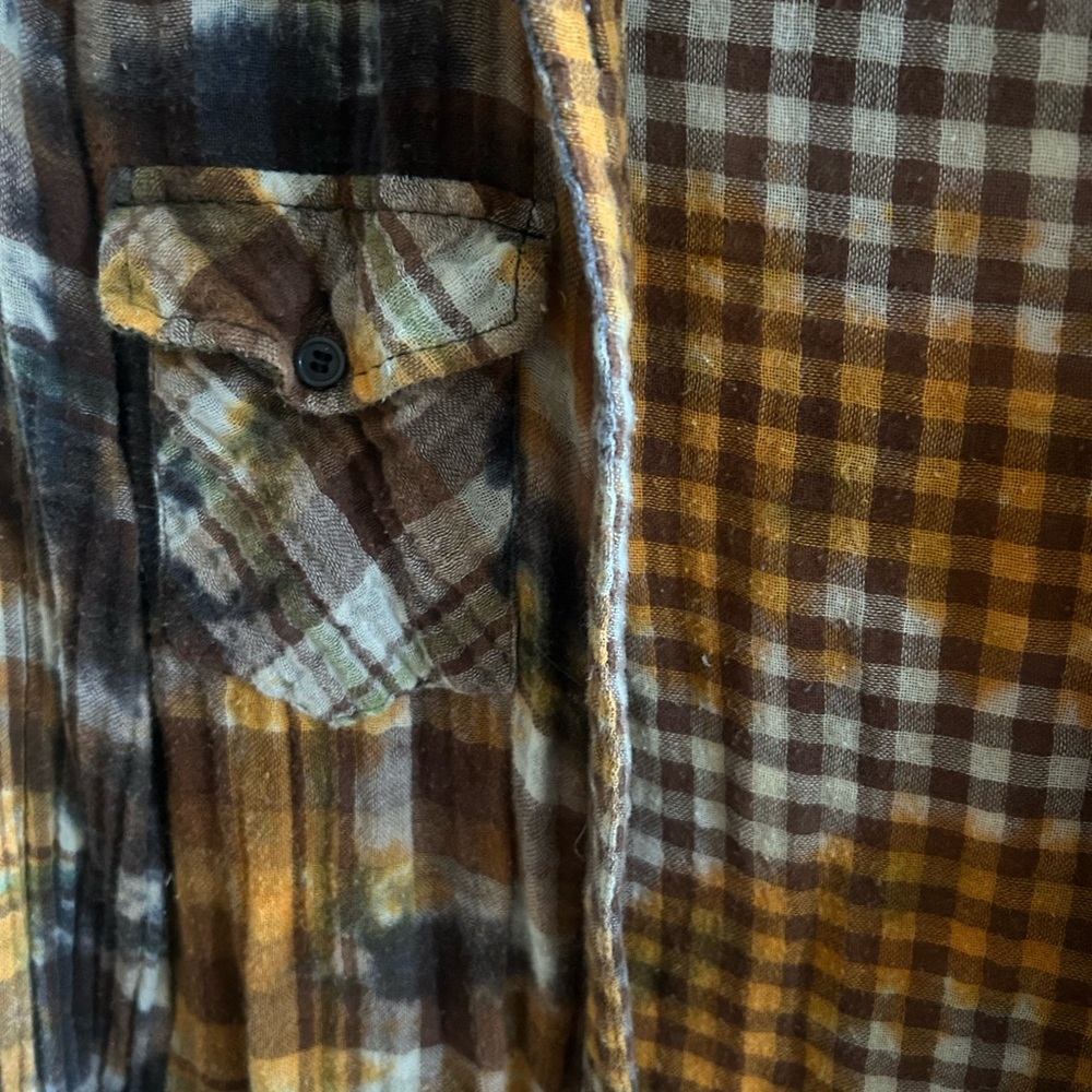 Daytrip Checkered Shirt in Brown and Yellow - Picture 3 of 7